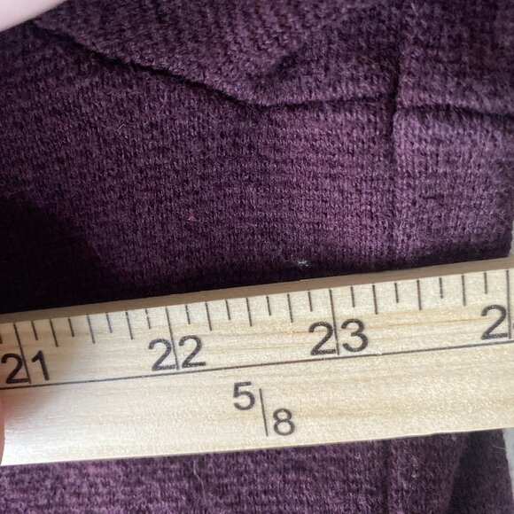 Alfani Cardigan Sweater Womens 3X Burgandy Wine Cotton Blend Open Front Plus Siz - Picture 7 of 10